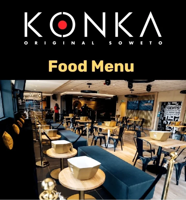 konka menu With Prices in South africa 2023