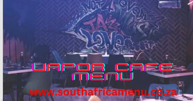 Vapor Cafe Menu And Prices 2023 In South Africa