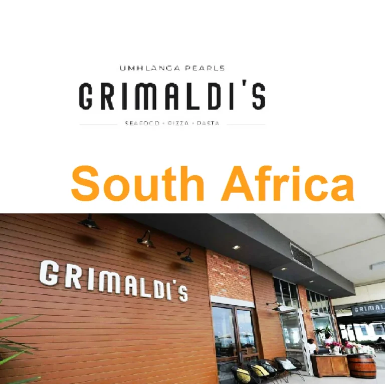 Grimaldi’s Menu With Prices In South Africa 2024