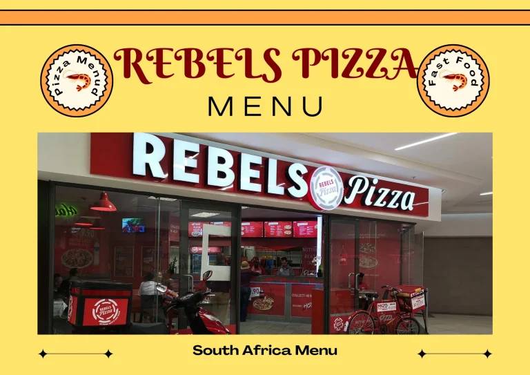 Rebels Pizza Menu And Prices In South Africa 2024