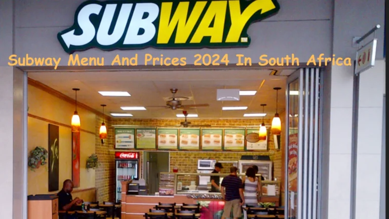 Subway Menu With Prices In South Africa