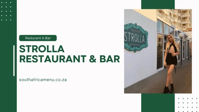 Strolla Restaurant & Bar Menu - 313 Cape Town South Africa