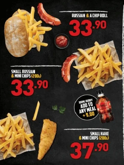 Fish and Chips Menu And Prices 2024 In South Africa