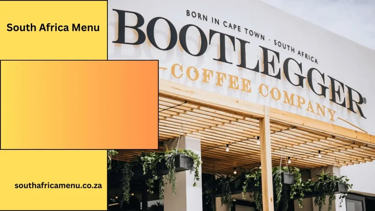 Bootlegger Coffee Company Menu 2024 I South Africa I